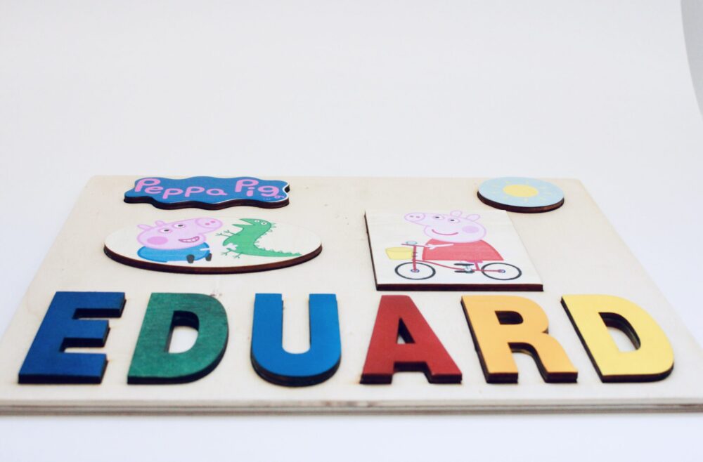 Puzzle Peppa Pig Personalizat Nume - imagine 4