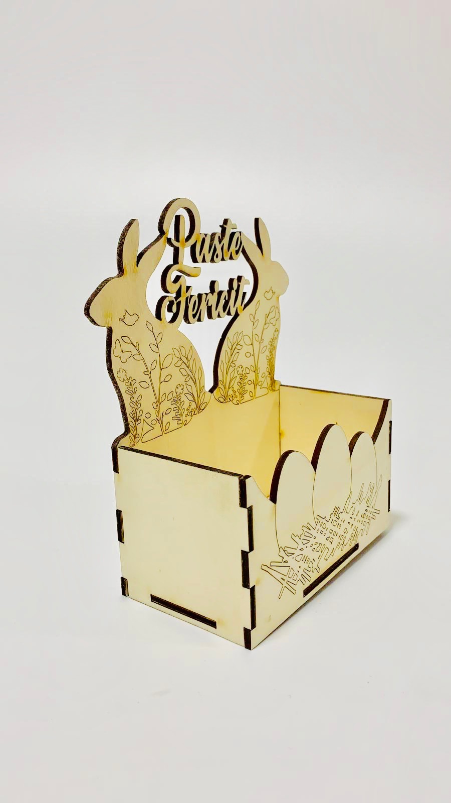 Cutie decorativă Paște Fericit - Doi Iepurași - imagine 2