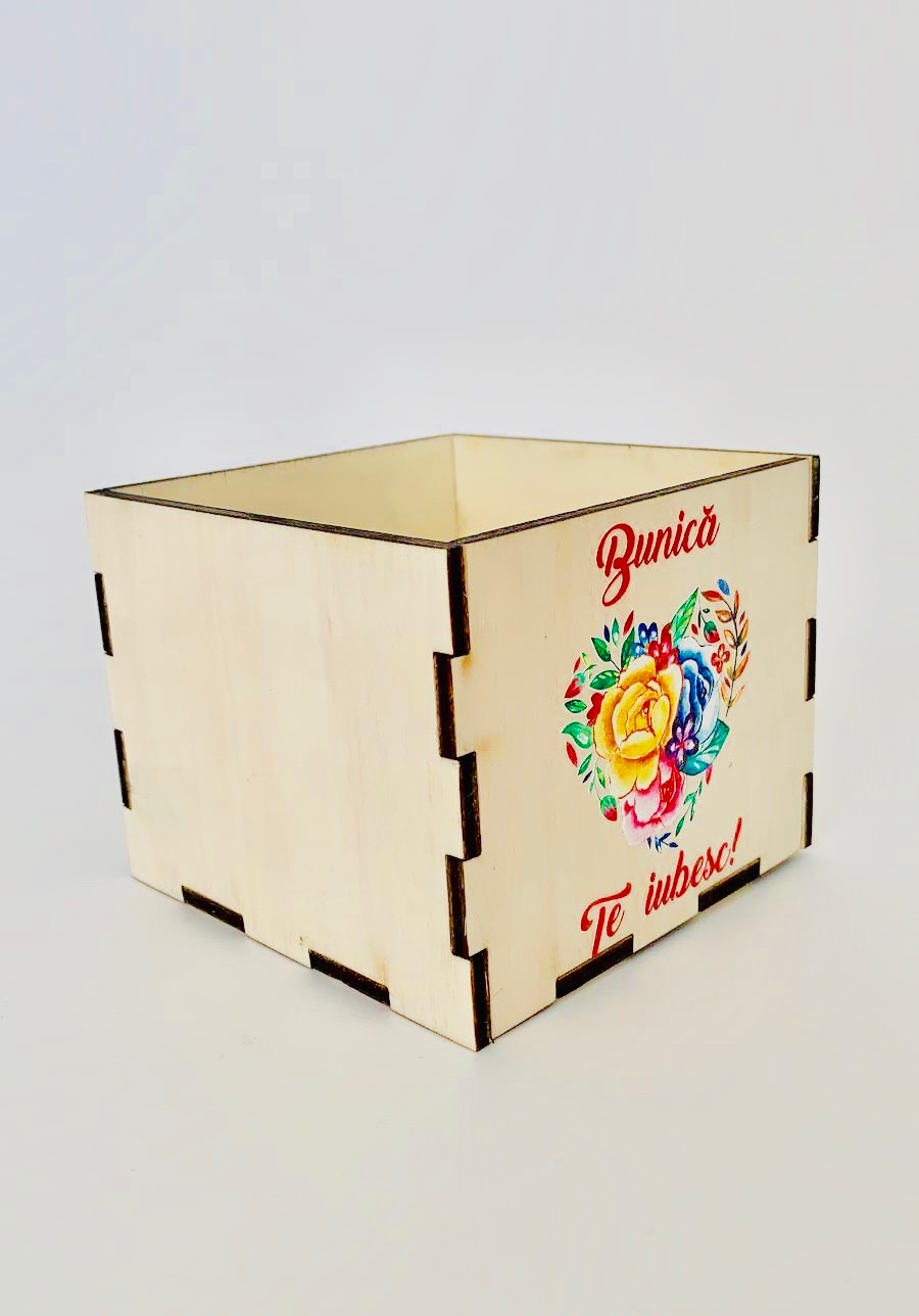 Cutie decorativă "Bunică Te iubesc" - imagine 2