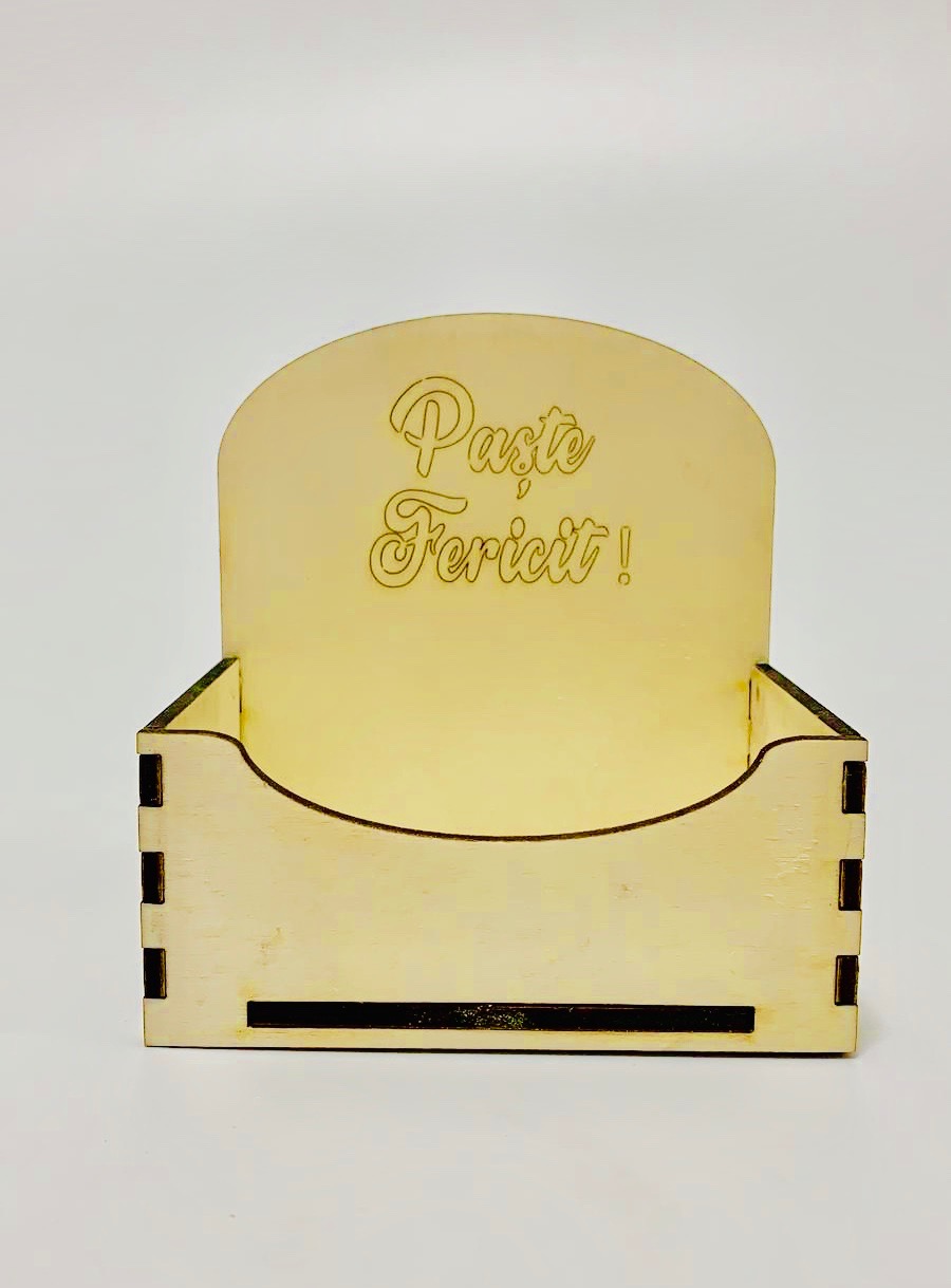 Cutie decorativă tip plic Paște Fericit - imagine 1