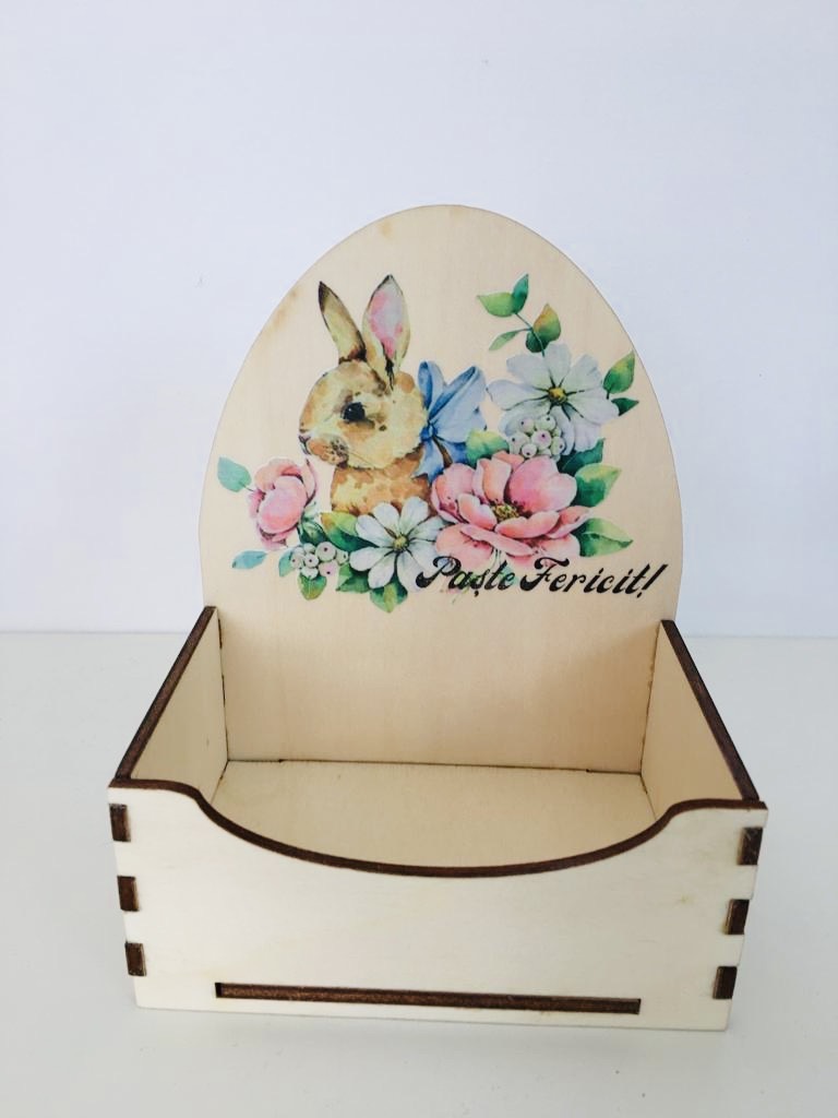Cutie de lemn Paste Fericit II - imagine 1