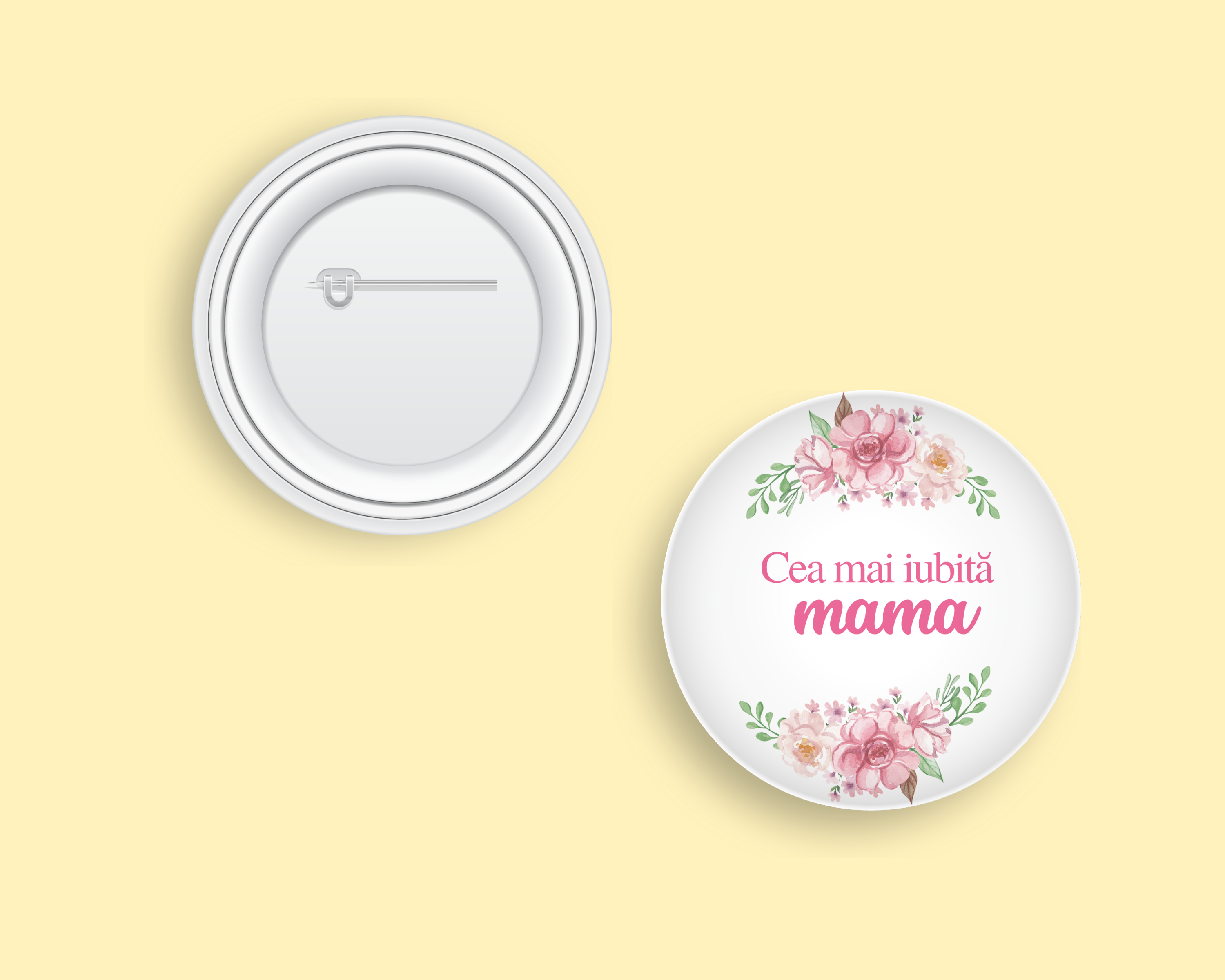  insigna personalizata Cea mai iubită mamă