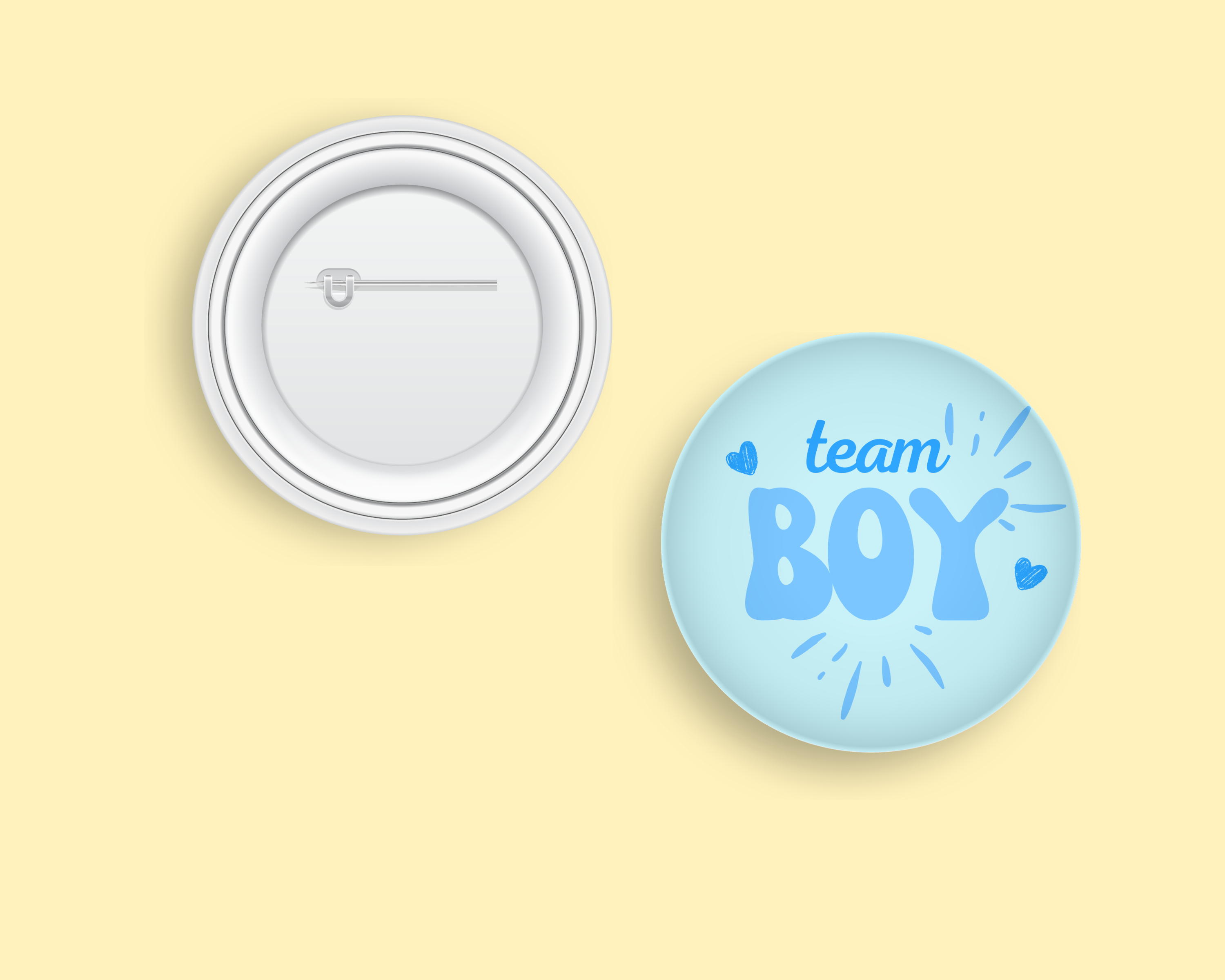insigna personalizata cu text team boy