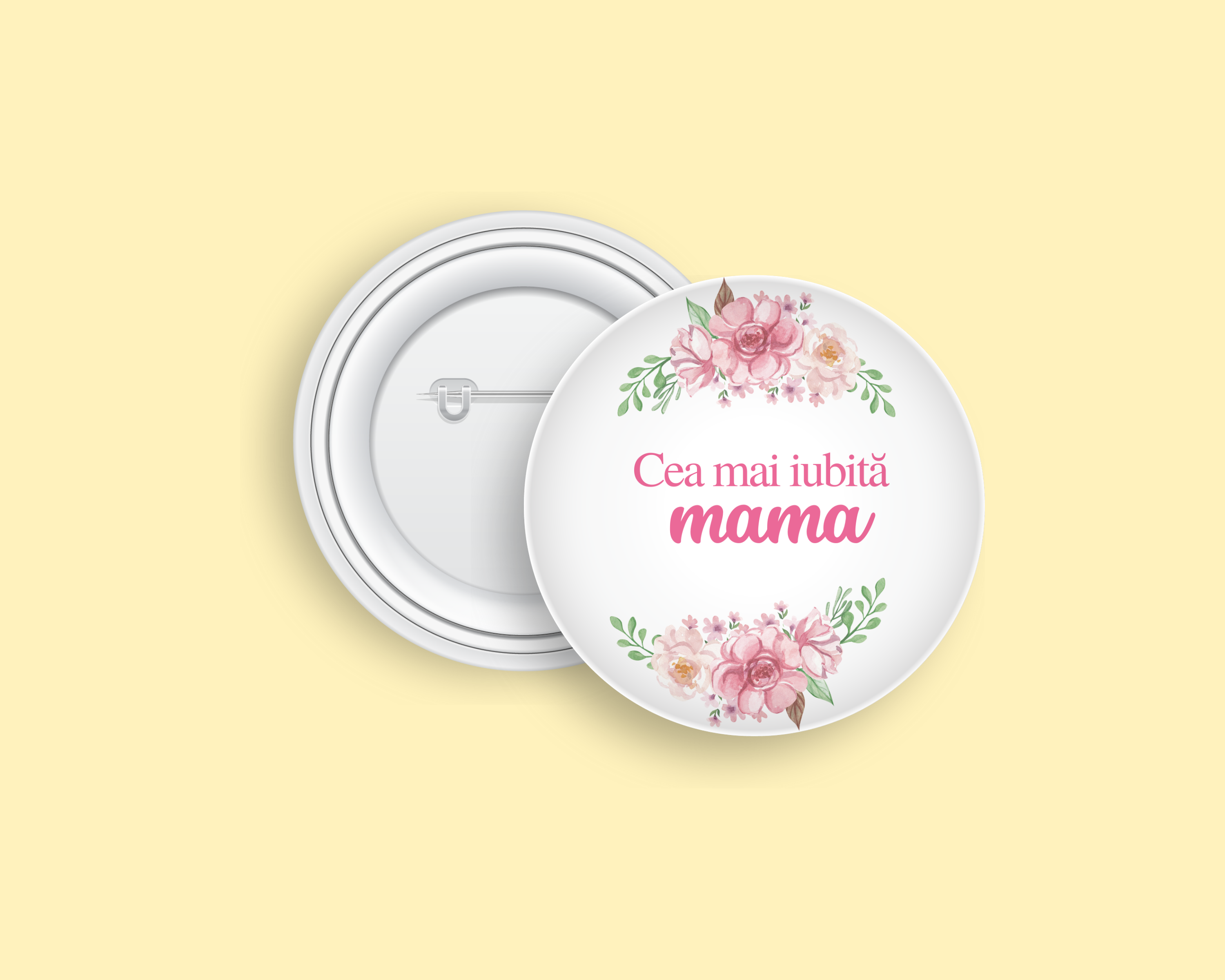  insigna personalizata Cea mai iubită mamă
