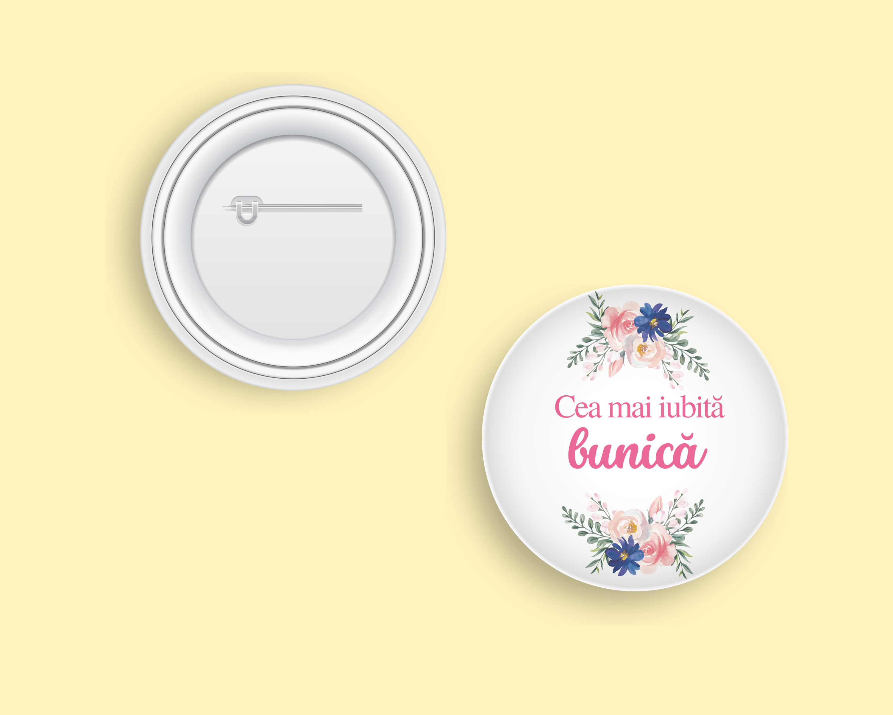 Insignă personalizată cu Cea mai bună bunică.