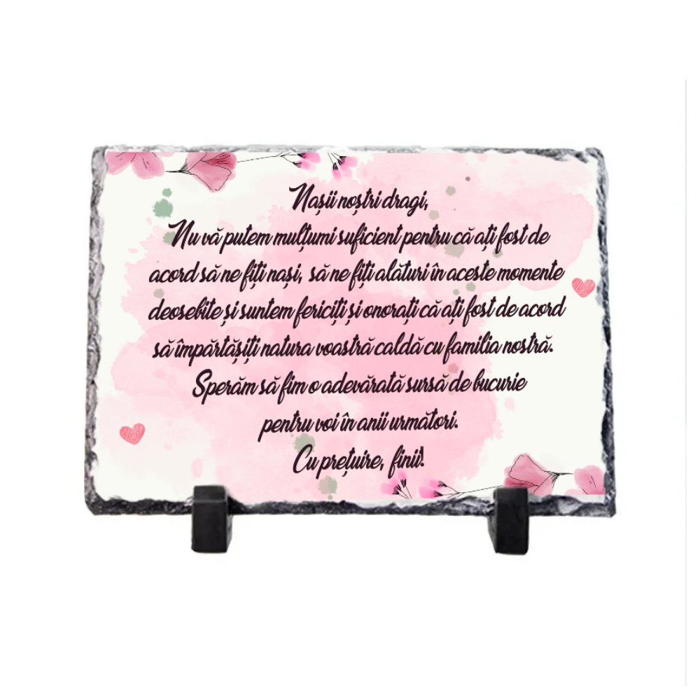 placa personalizata pentru nași