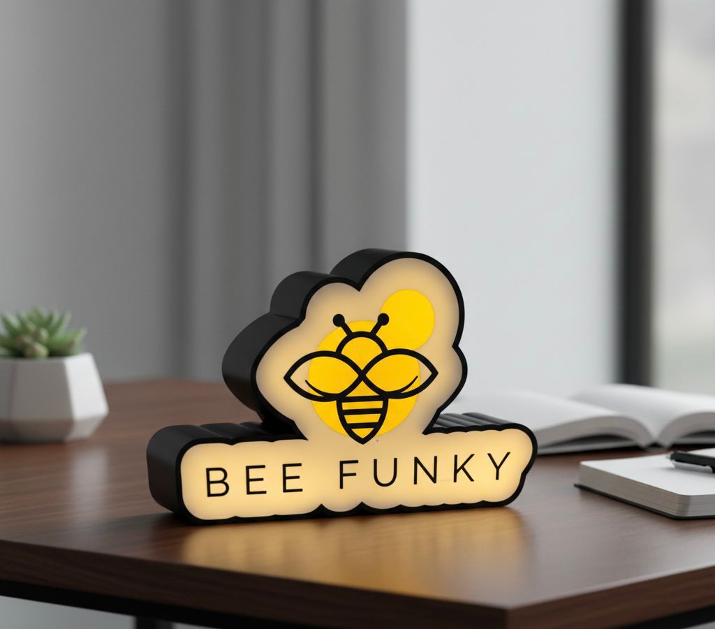 Lampă ramă personalizată 3D - logo companie - imagine 7