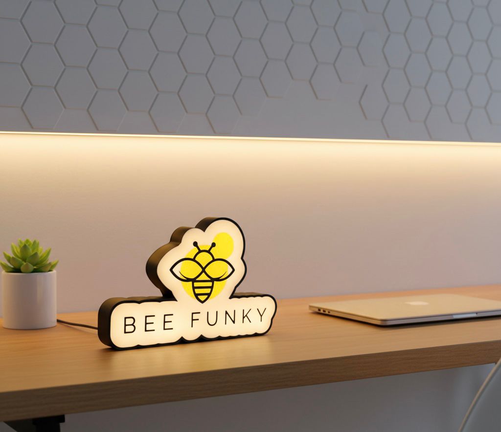 Lampă ramă personalizată 3D - logo companie - imagine 3